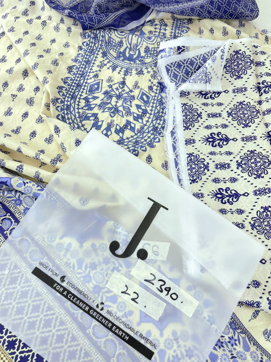 J. EMBROIDERED 2 PC SHIRT DUPATTA