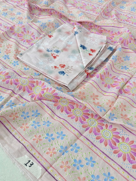 CHICKANKARI LAWN LUXURY 2 PC SHIRT TROUSER