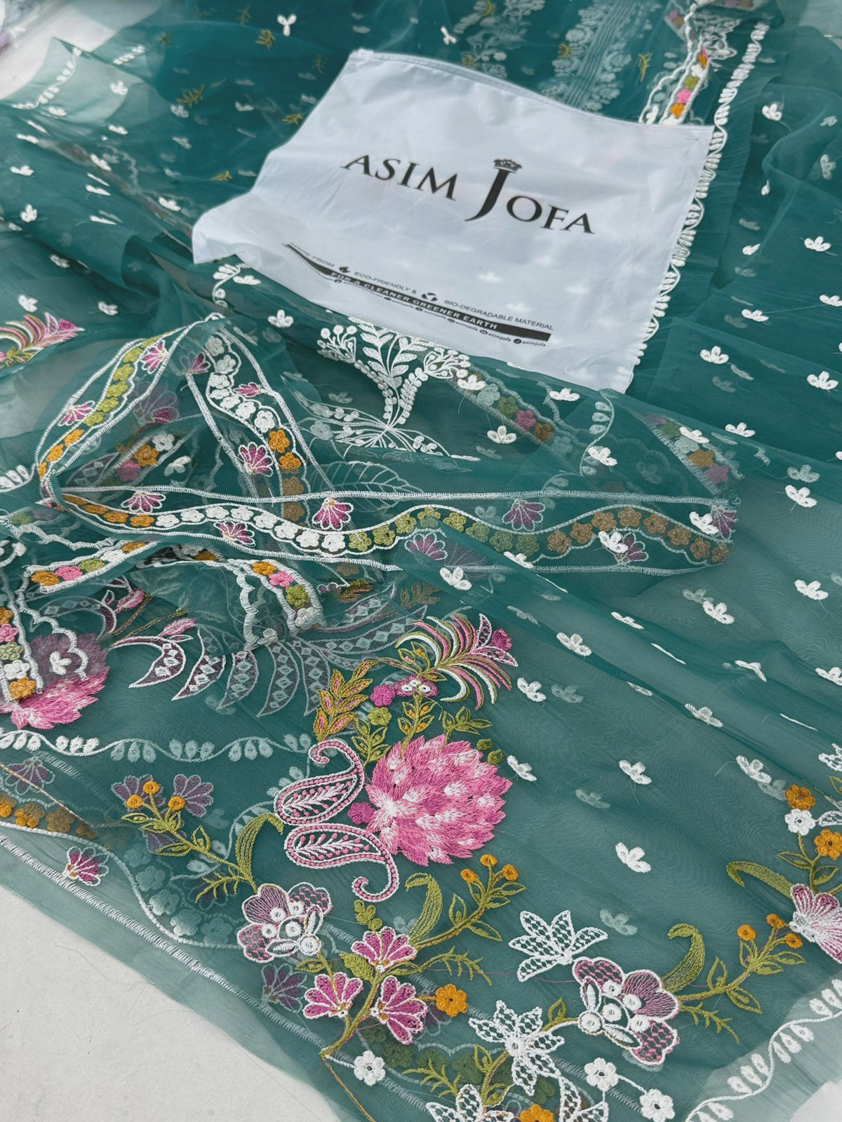 ASIM JOFA ORGANZA 2 PC SHIRT DUPATTA