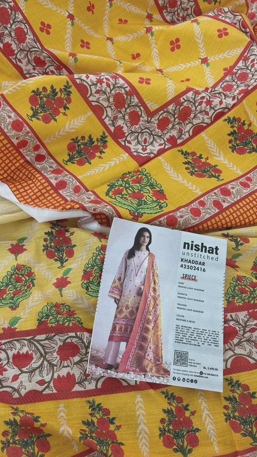 NISHAT KHADDAR 3 PC