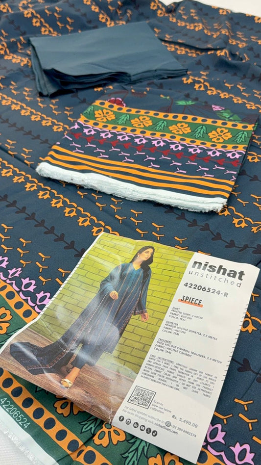 NISHAT VISCOSE 3 PC