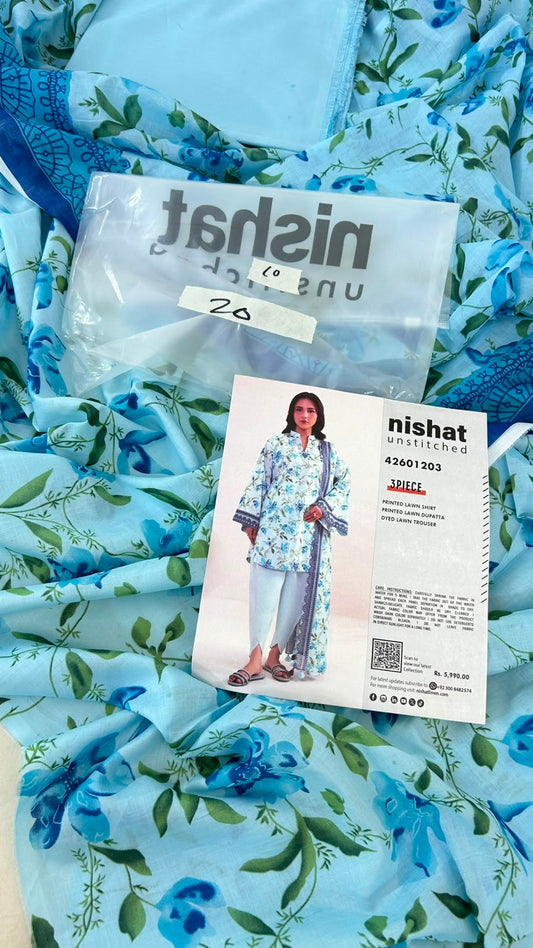 NISHAT LAWN 3 PC