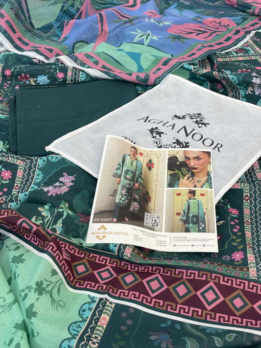 AGHA NOOR LAWN 3  PC