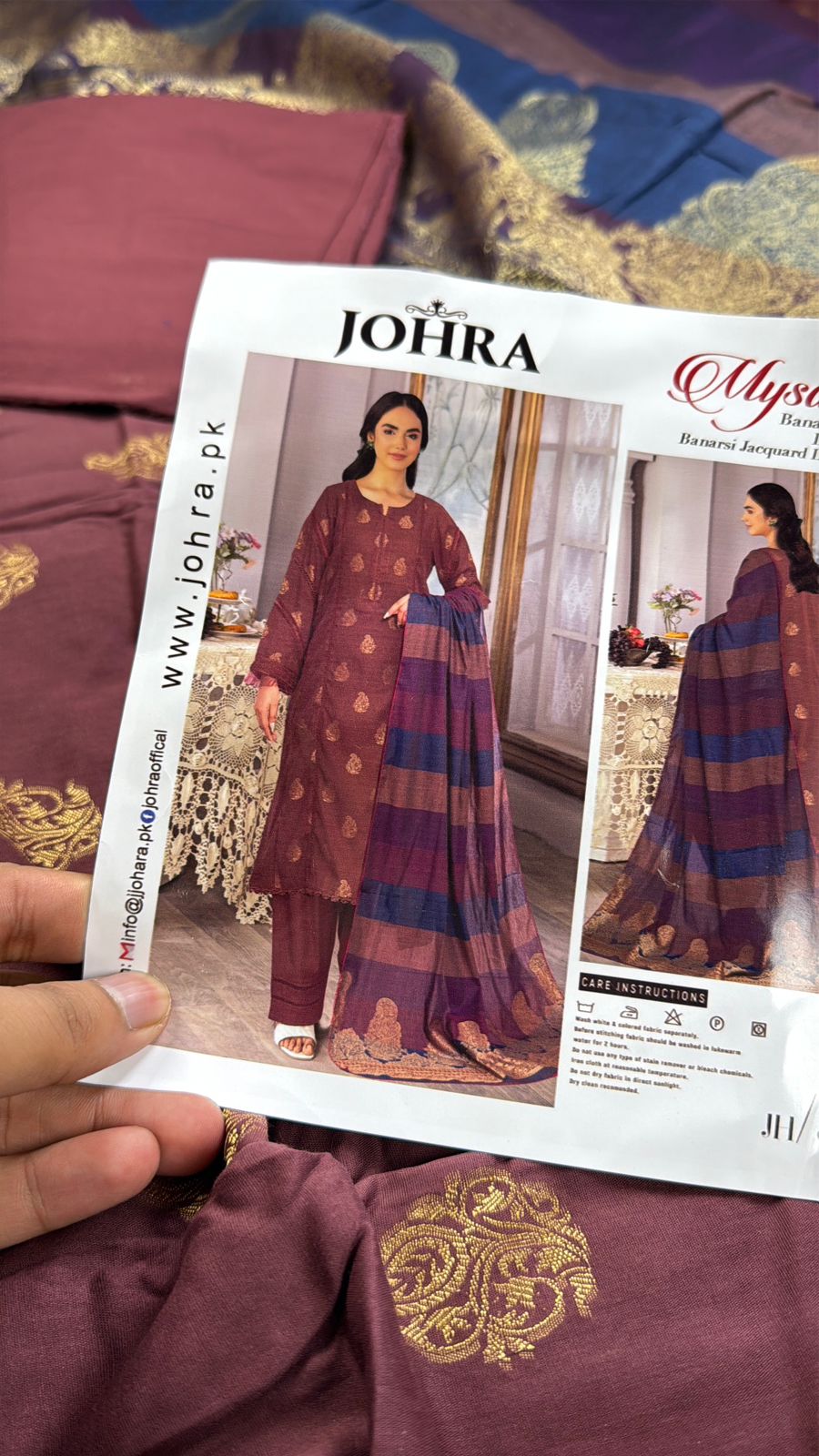 JOHRA 3 PC LAWN JACQUARD