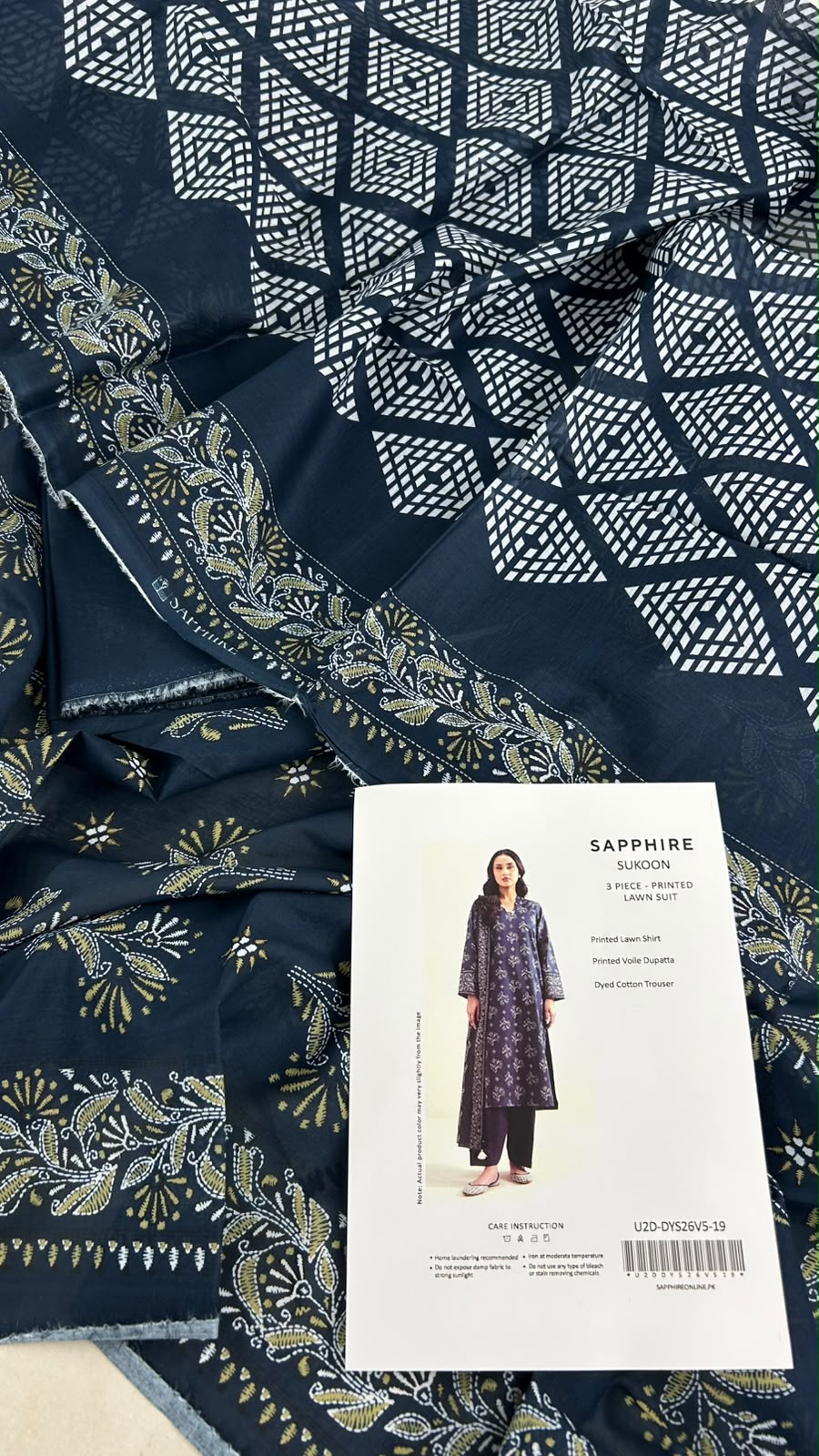 SAPPHIRE LAWN 3 PC
