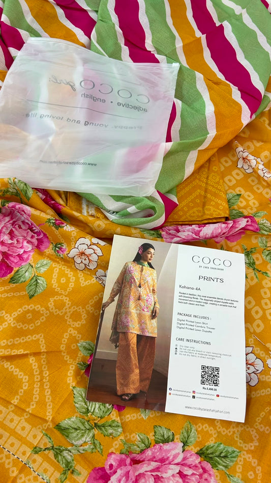 COCO ZARASHAH LAWN 3 PC