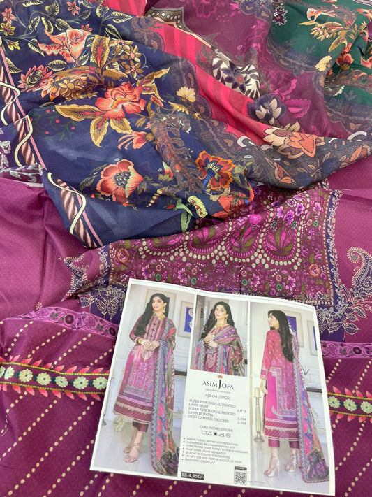 ASIMJOFA LAWN 3PC