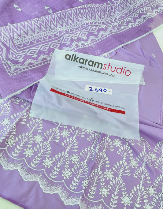 ALKARAM LAWN EMB 2 PC SHIRT DUPATTA