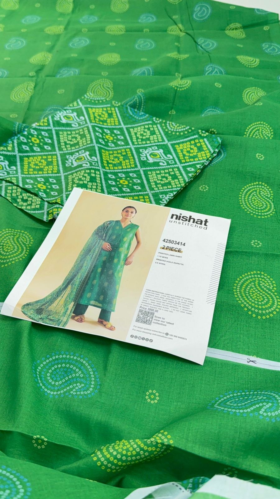 NISHAT LAWN 2 PC SHIRT DUPTA