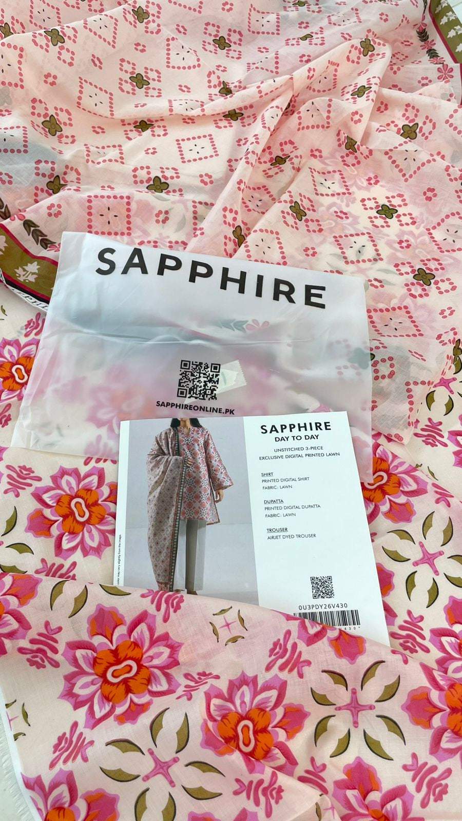 SAPPHIRE LAWN 3 PC