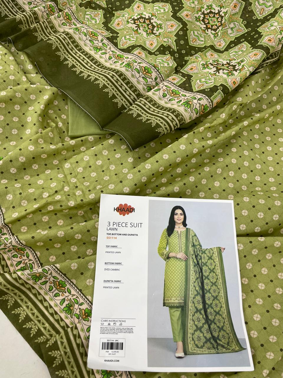 KHAADI LAWN 3PC