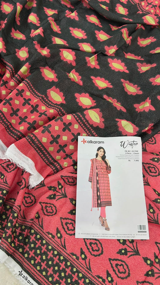 ALKARAM KARANDI BLOCK PRINT 3 PC