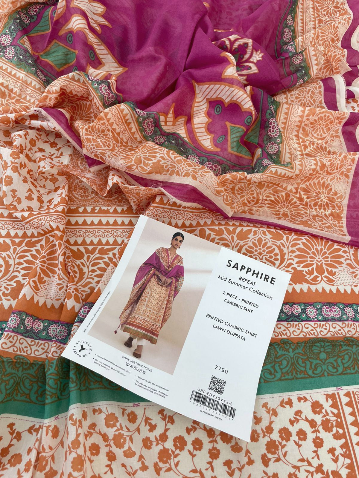 SAPPHIRE LAWN 2 PC SHIRT DUPATTA