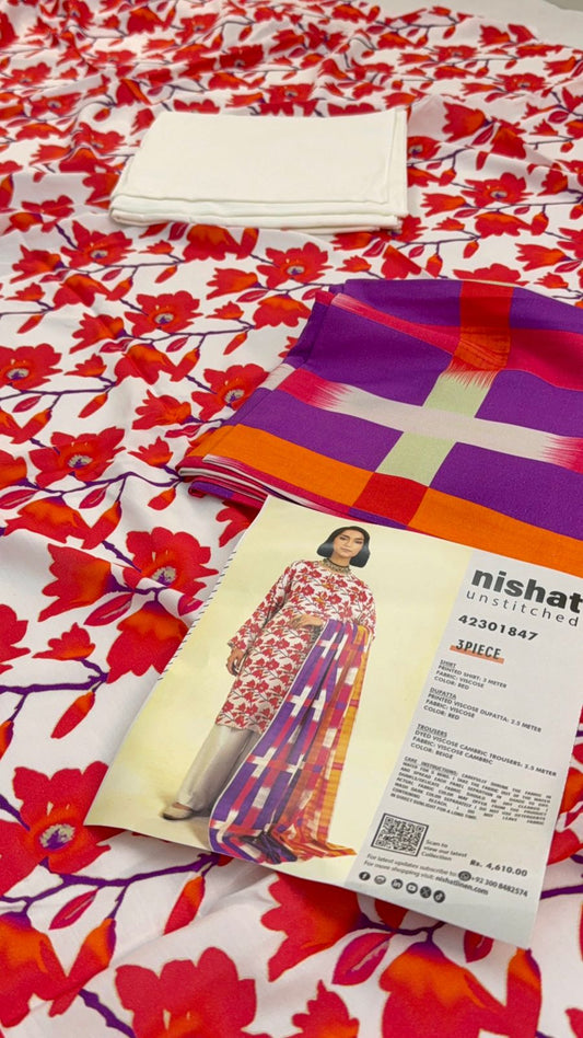 NISHAT VISCOSE 3 PC