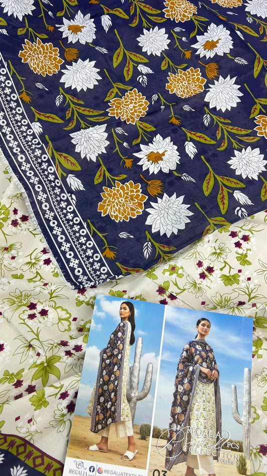 REGALIA 2 PC LAWN SHIRT DUPATTA