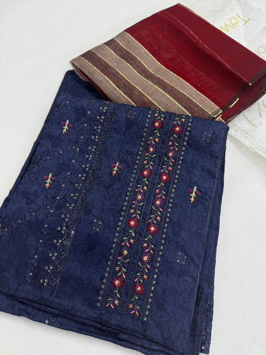 VISCOSE CHICKANKARI 3 PC