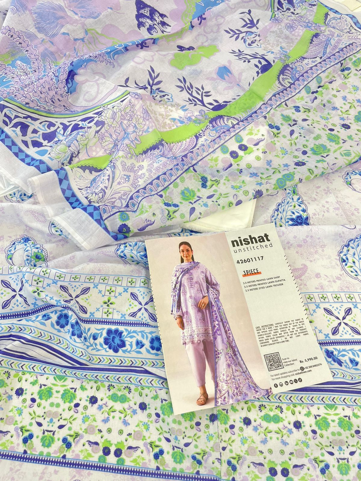 NISHAT LAWN 3 PC