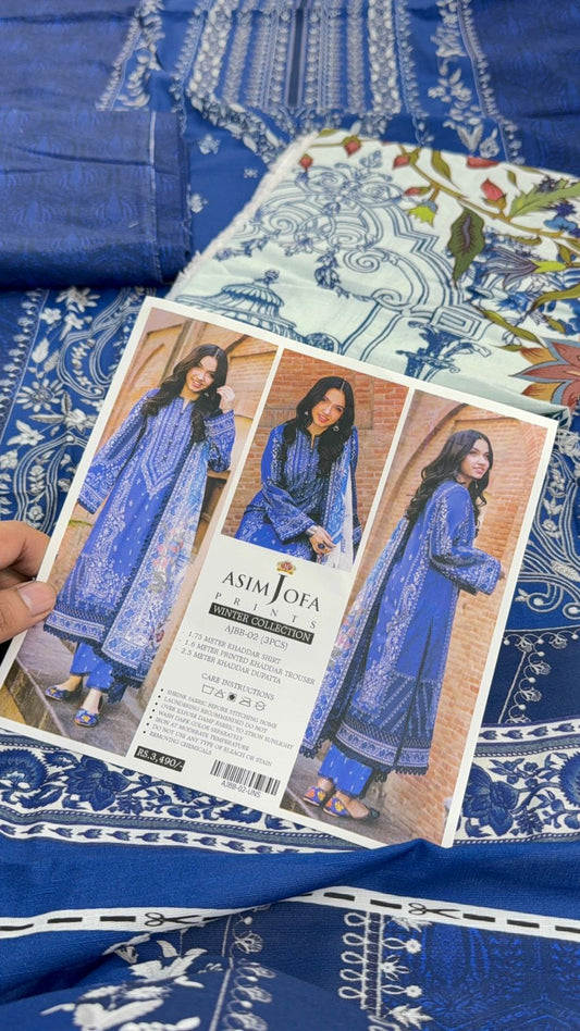 ASIM JOFA KHADDAR 3 PC