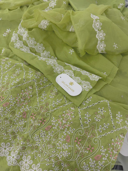 QALAM-KAARI EMB 2 PC SHIRT DUPATTA