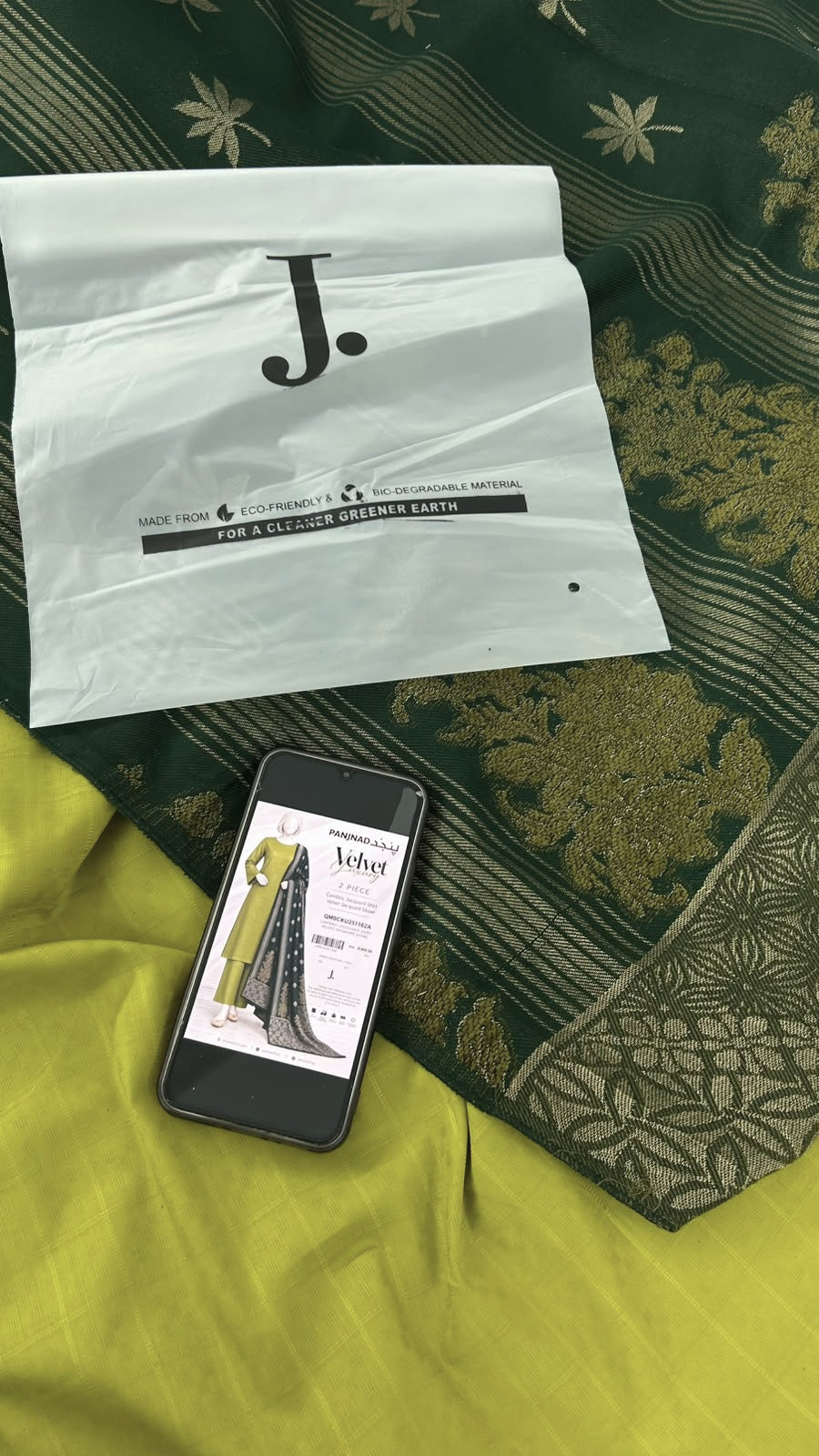J. JACQUARD WITH PASHMINA JACQUARD VELVET SHAWL 2 PC