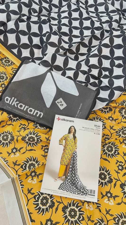 ALKARAM 2 PC SHIRT DUPATTA LAWN