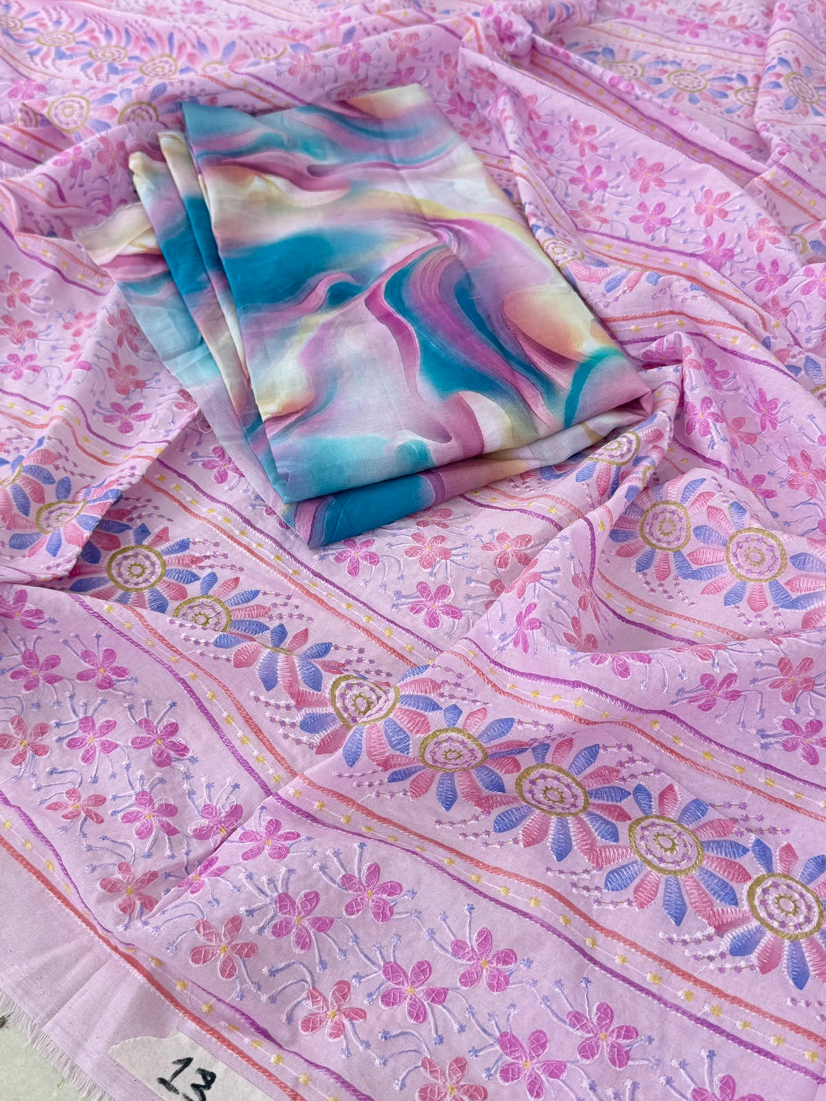 CHICKANKARI LAWN LUXURY 2 PC SHIRT TROUSER