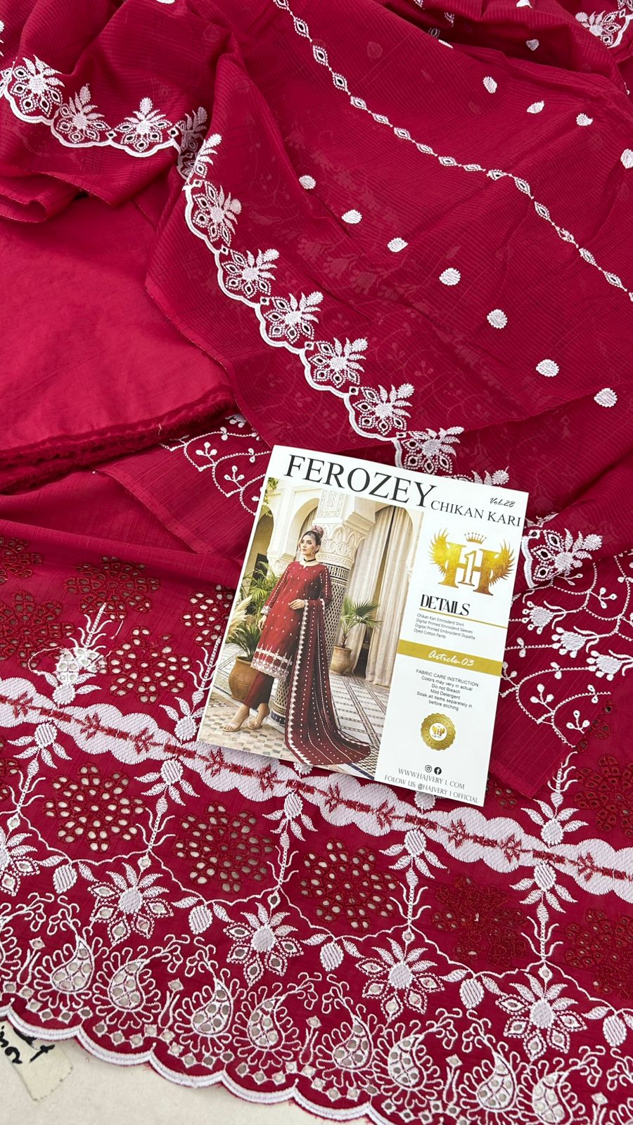 LUXURY LAWN CHIKANKARI 3PC