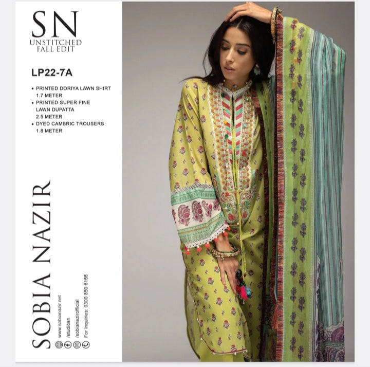 SOBIA NAZIR LAWN BANADORA 3 PC