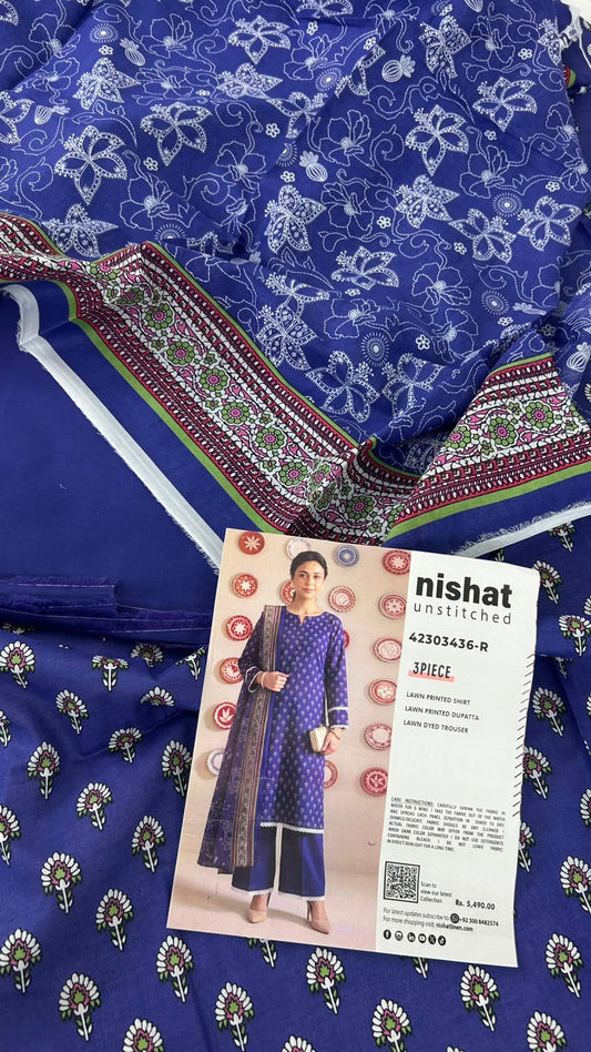NISHAT LAWN 3 PC