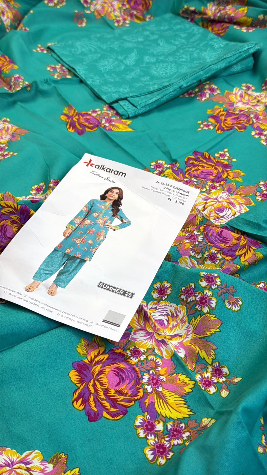 ALKARAM 2PC (PRINTED) SHIRT TROUSER
