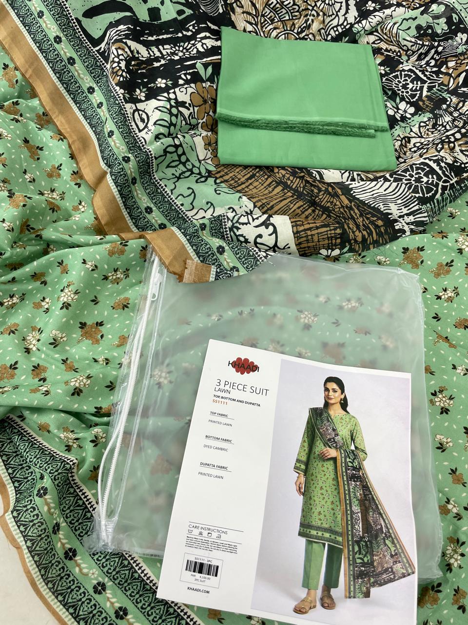 KHAADI LAWN 3PC