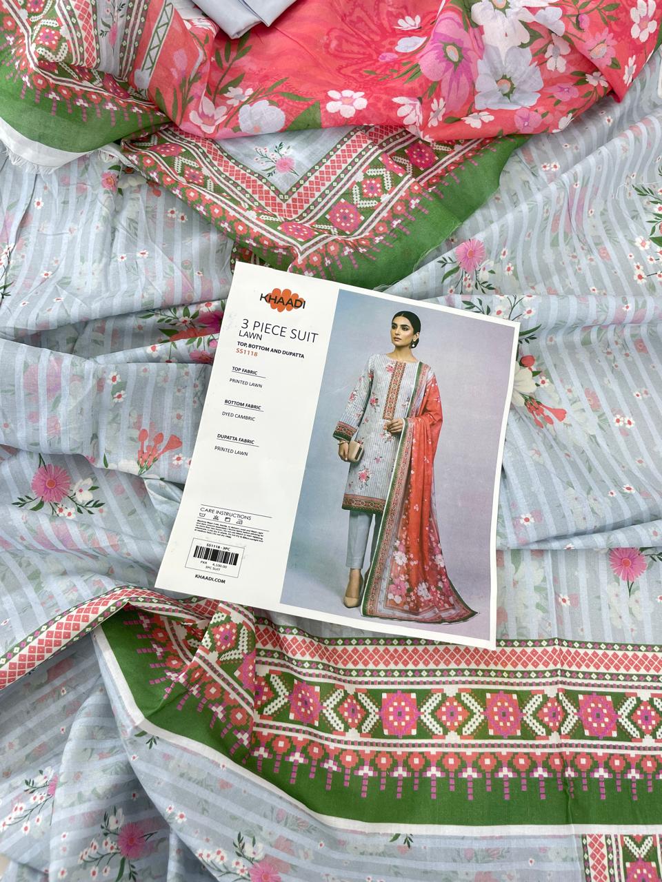 KHAADI LAWN 3PC
