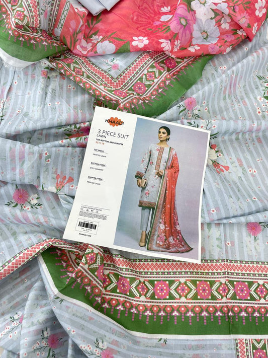 KHAADI LAWN 3PC