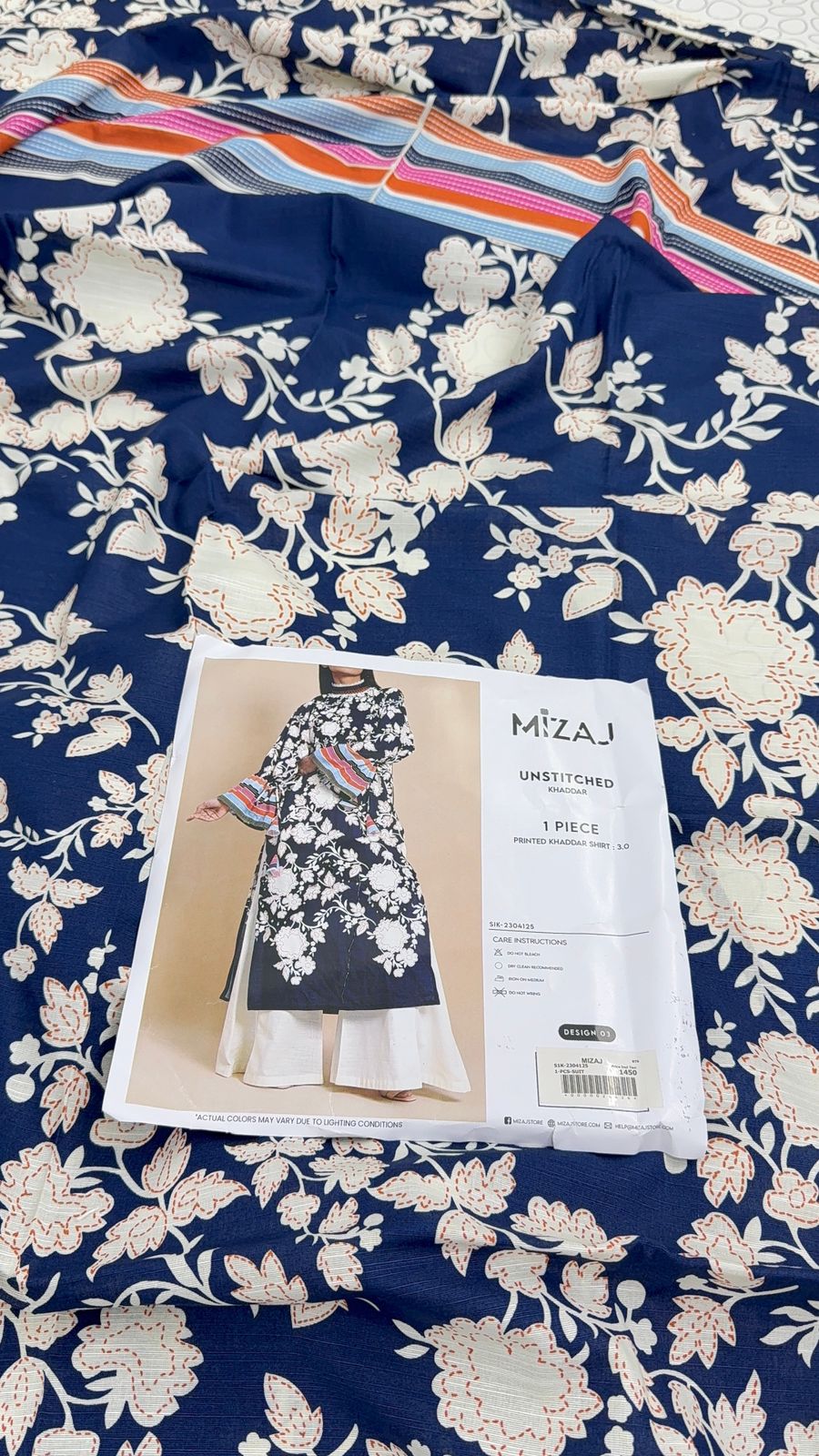 MIZAJ KHADDAR SHIRT 1 PC