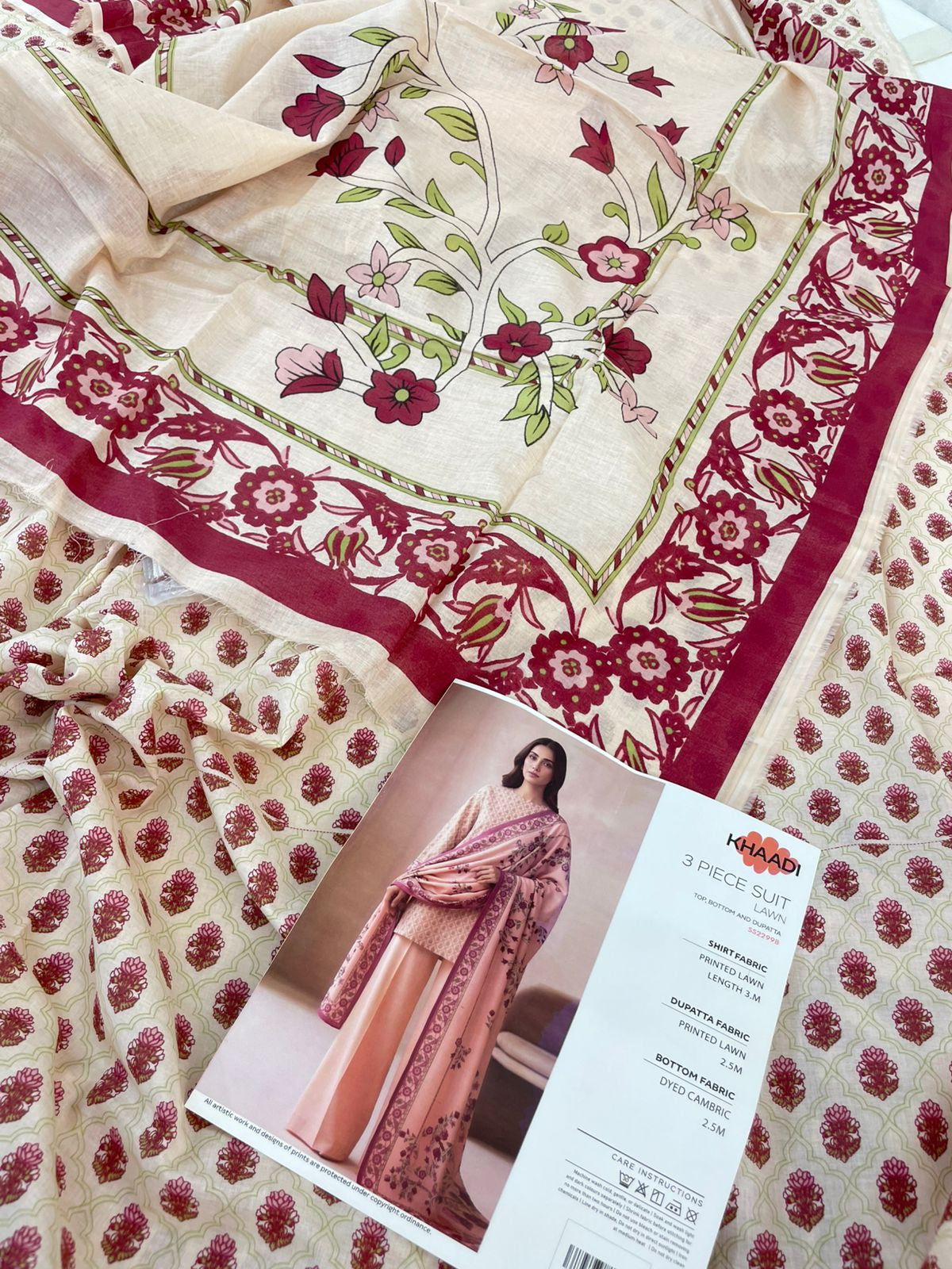 KHAADI LAWN 3 PC
