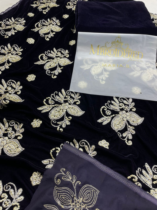 MARIA B VELVET EMB 2 PC