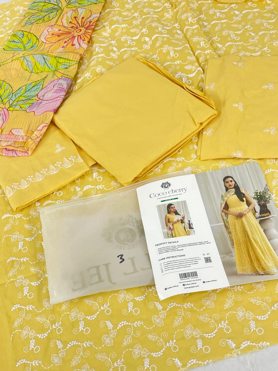 GRAND-COCO LAWN EMB 3 PC WITH FANCY DUPATTA