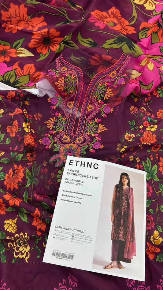 ETHNC EMB LAWN 3 PC