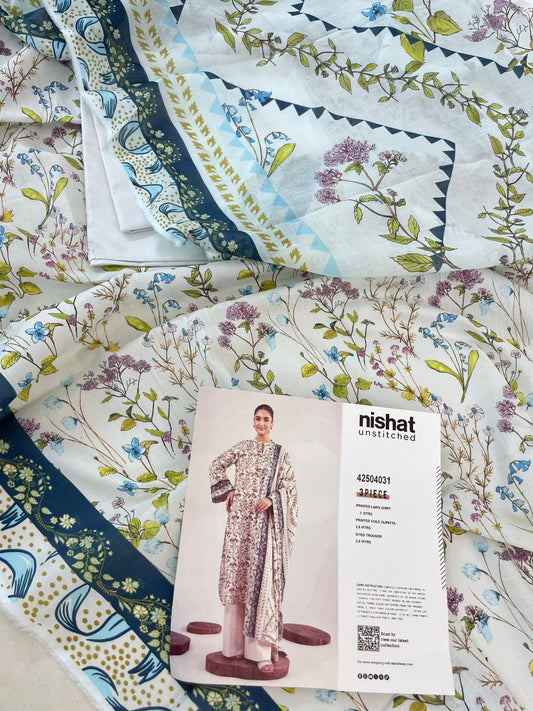 NISHAT LAWN 3 PC