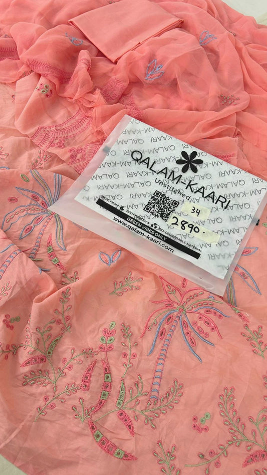 QALAMKAARI EMB 2 PC SHIRT DUPATTA