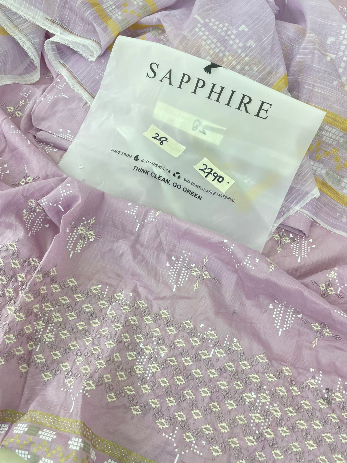 SAPPHIRE EMBROIDERED 2 PC SHIRT DUPATTA