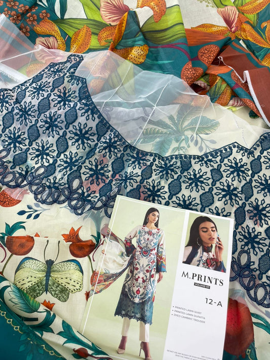 MARIA B LAWN LUXURY 3PC