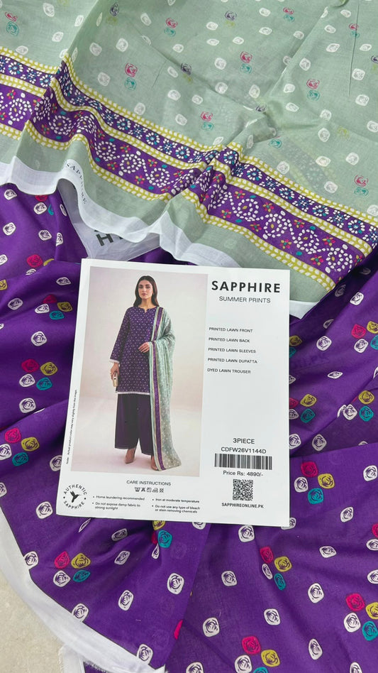 SAPPHIRE LAWN 3 PC