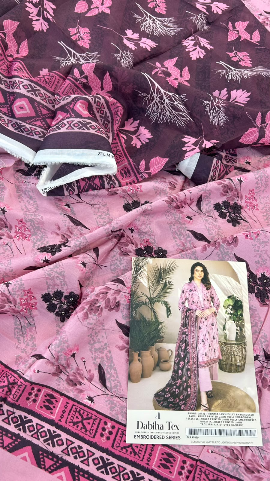 ZESH EMB LAWN 3 PC LOT