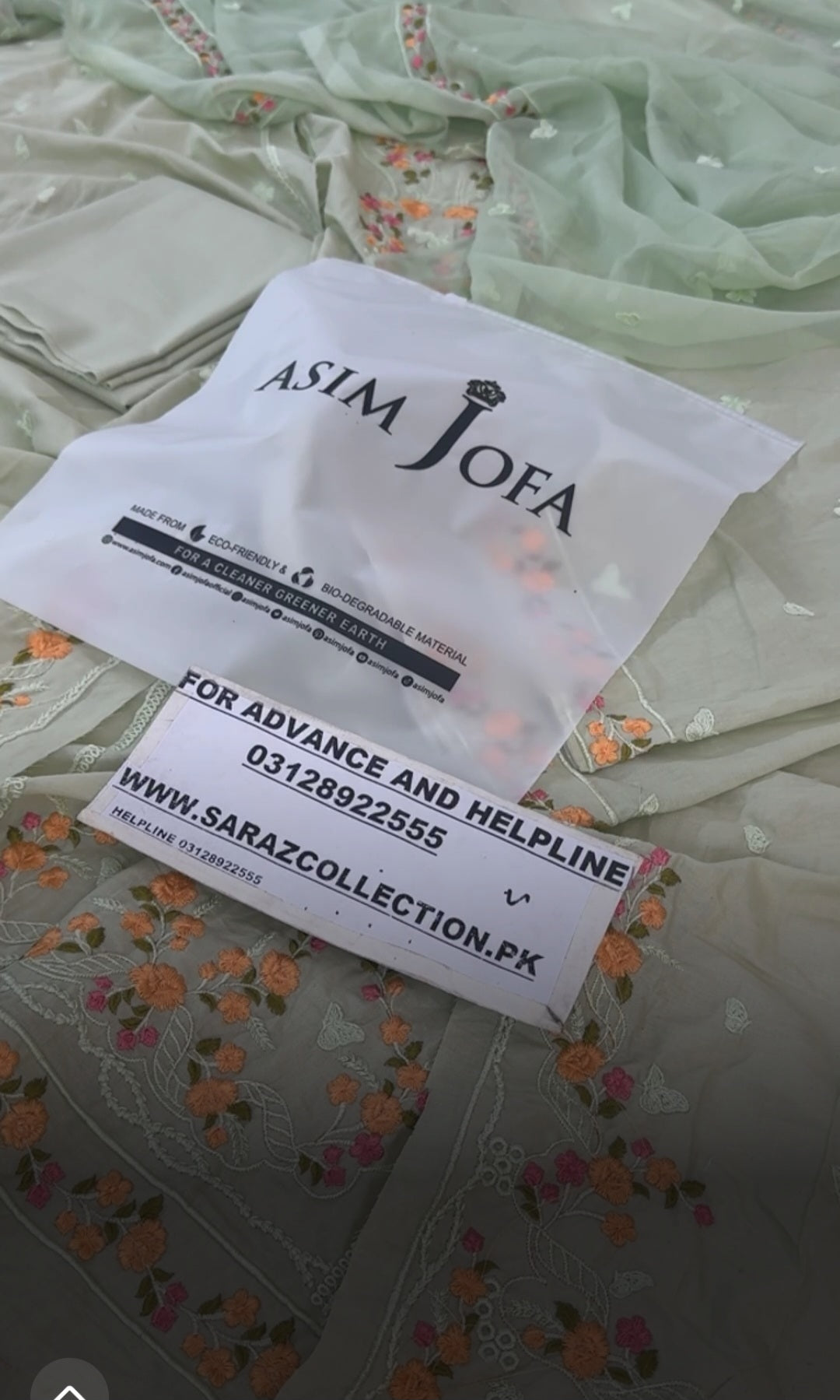 ASIM JOFA EMB LAWN 2 PC WITH CHIFFON EMB DUPATTA