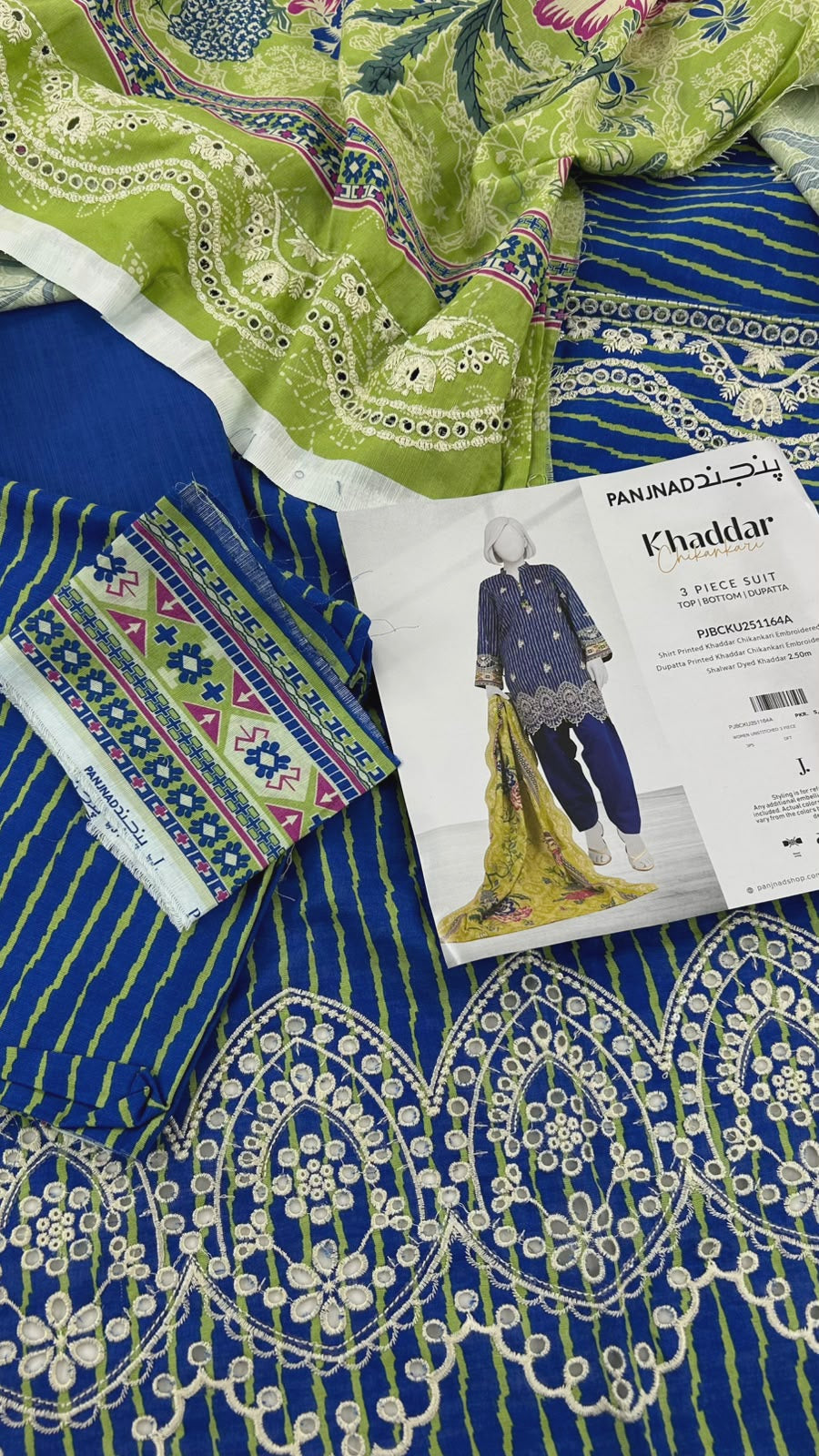 J. KHADDAR CHICKANKARIYAN 3 PC