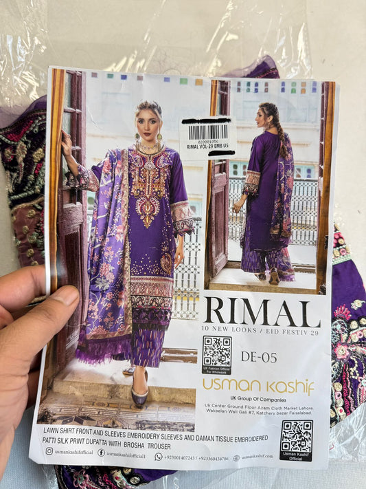 EMB LAWN WITH SILK DUPATTA