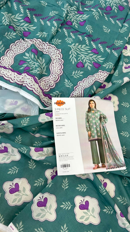 KHAADI LAWN 3 PC
