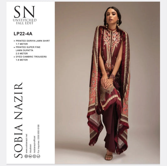 SOBIA NAZIR LAWN BANADORA 3 PC