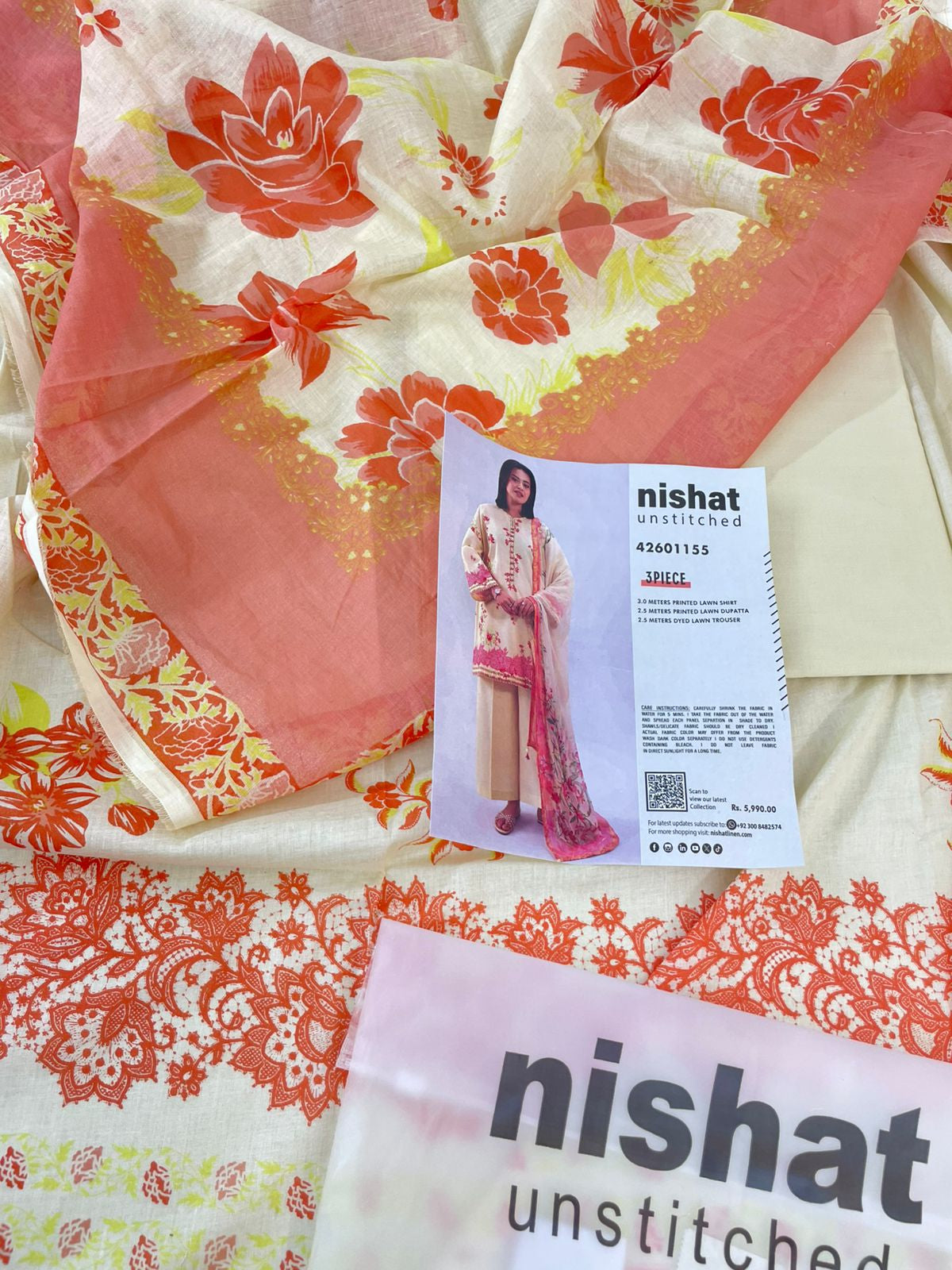 NISHAT LAWN 3 PC